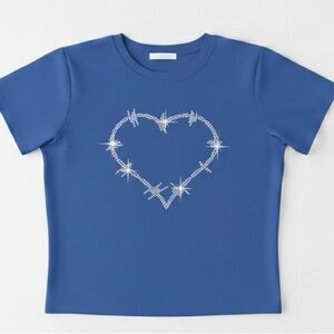 Blue Heart Design Shirt